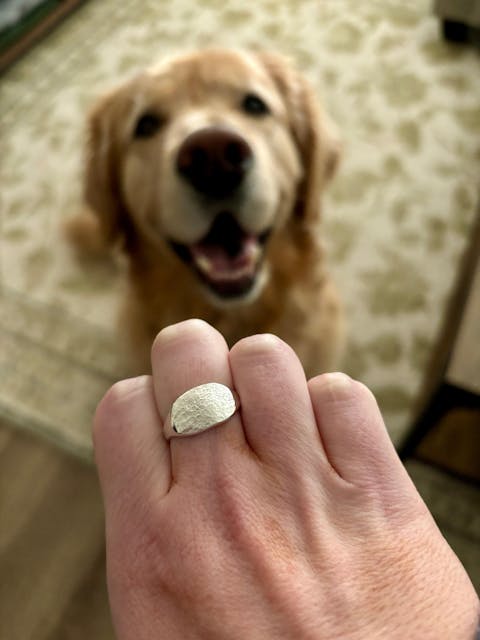 Dog Nose Print Signet Ring