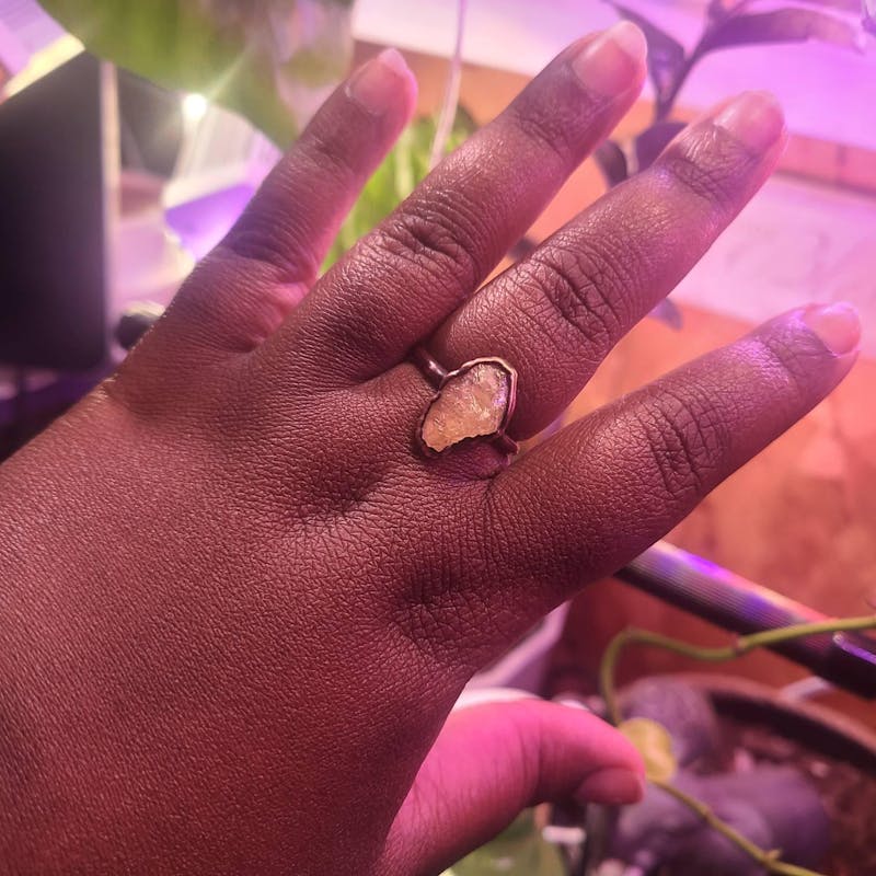 Handcrafted Copper Citrine Ring for Joyful Abundance For Daily Rituals