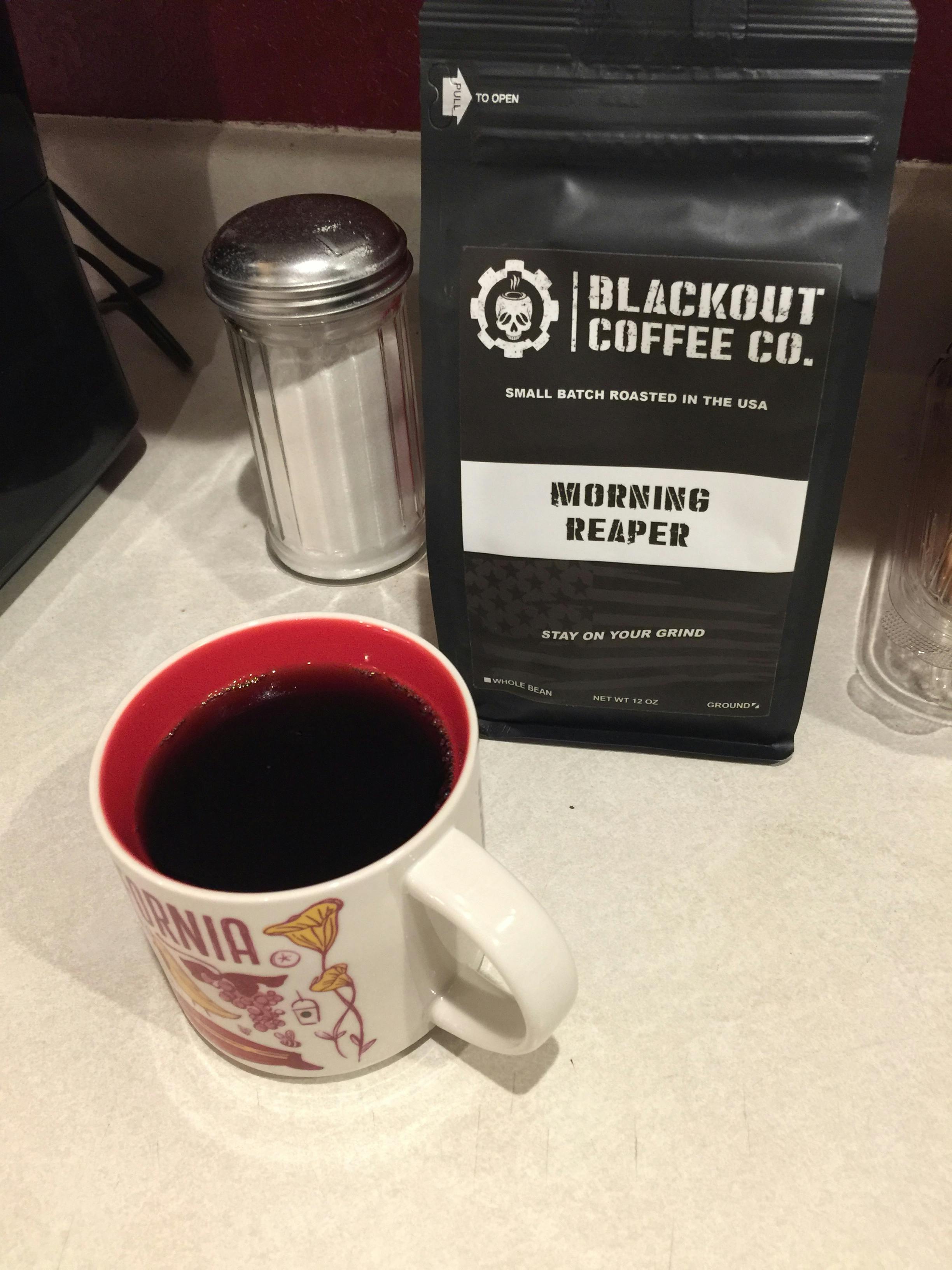 Morning Reaper Coffee by Blackout Coffee Strong Medium Roast