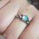 Sterling Silver Rainbow Moonstone Ring "Louise"