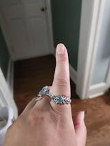 Custom Triple Moon Boulder Opal Ring  "Mona"