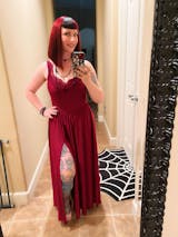 The Lydia - Burgundy – Blackwood Castle