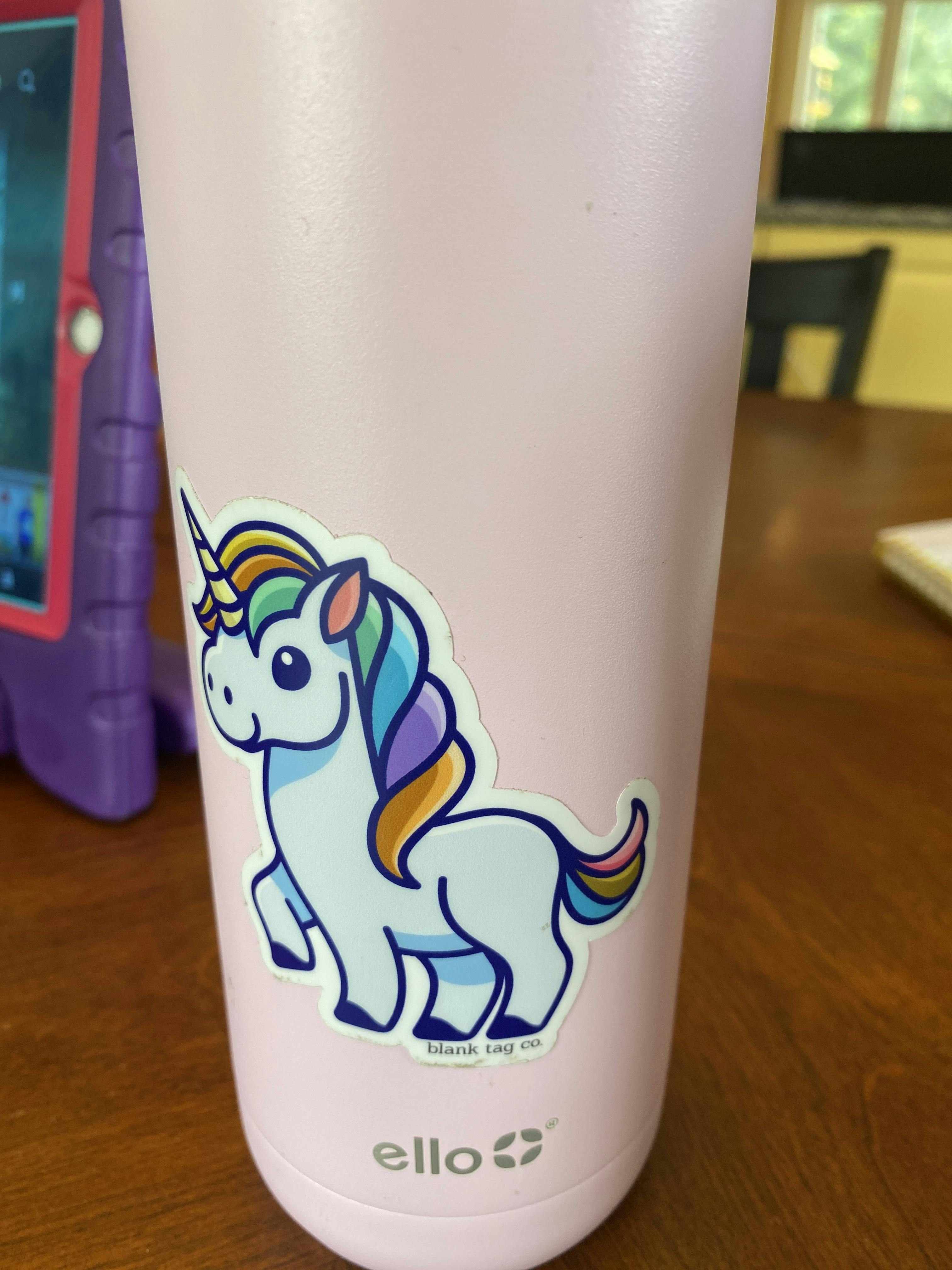 the unicorn sticker blank tag co