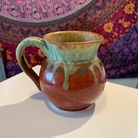 Small 11 oz. Round Ceramic Tea Cup - Rustic Red