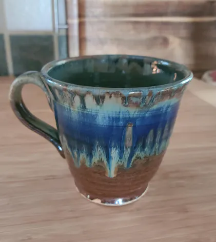 Ceramic Coffee Mugs & Soup Mugs - Amber Blue | Pottery Mugs