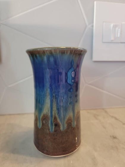 Ceramic Pie Dish Golden Amber Round Stoneware Baking Dish