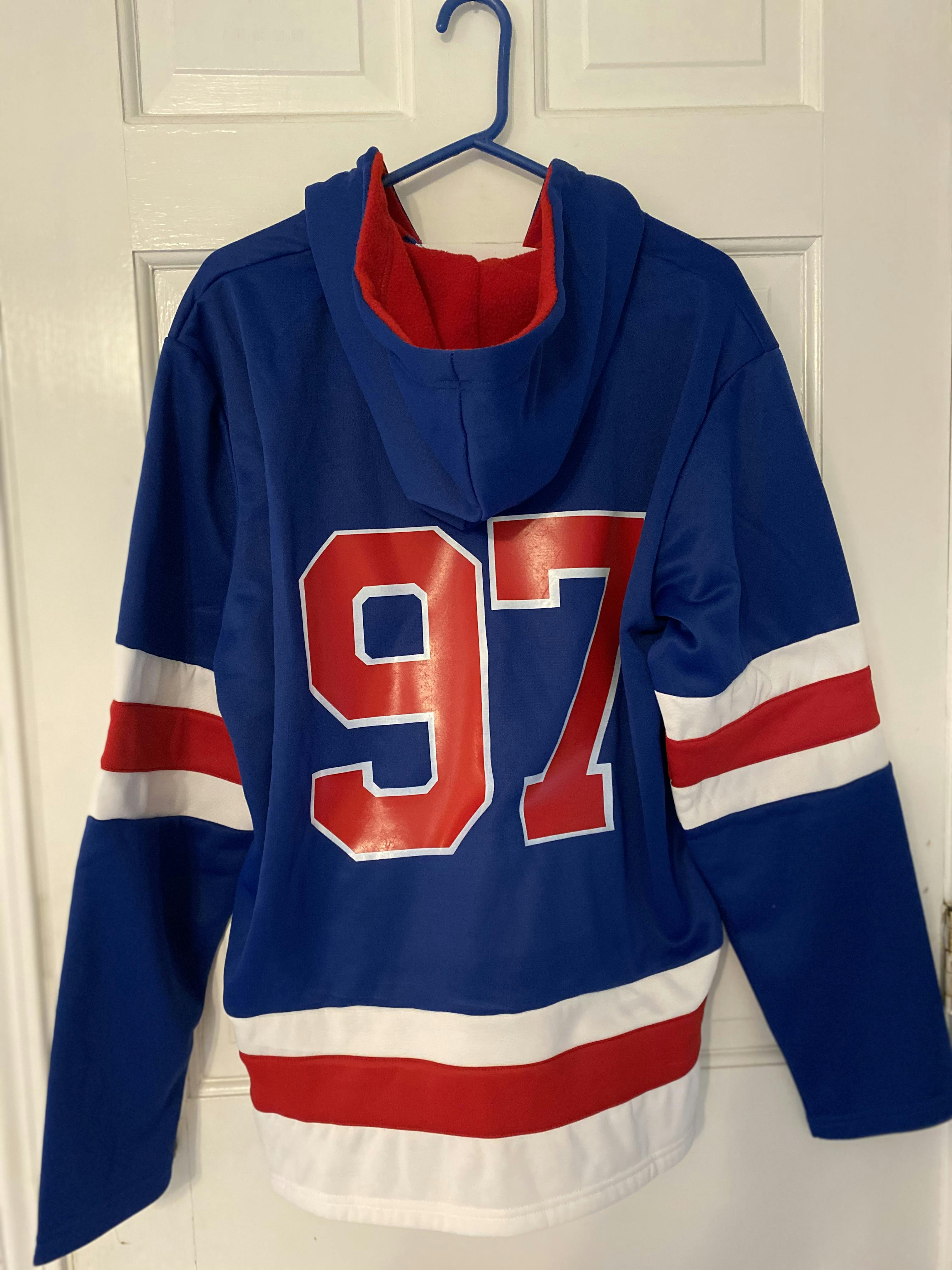 A1850-566 New Jersey Devils Blank Hockey Lace Hoodie Sweatshirt –