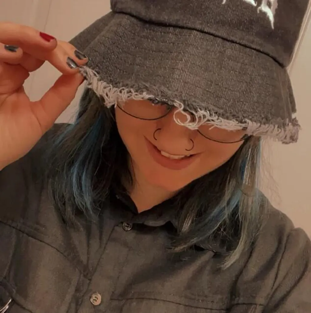 Blegh Distressed Denim Bucket Hat