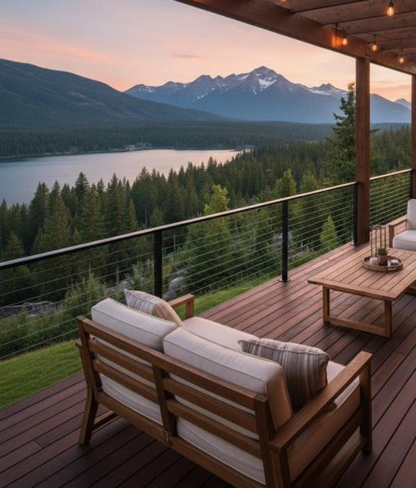 BLIKA 36'' & 42'' Black Surface Mount Cable Railing System DIY Kit (4FT - 28FT, Level Drilled, )