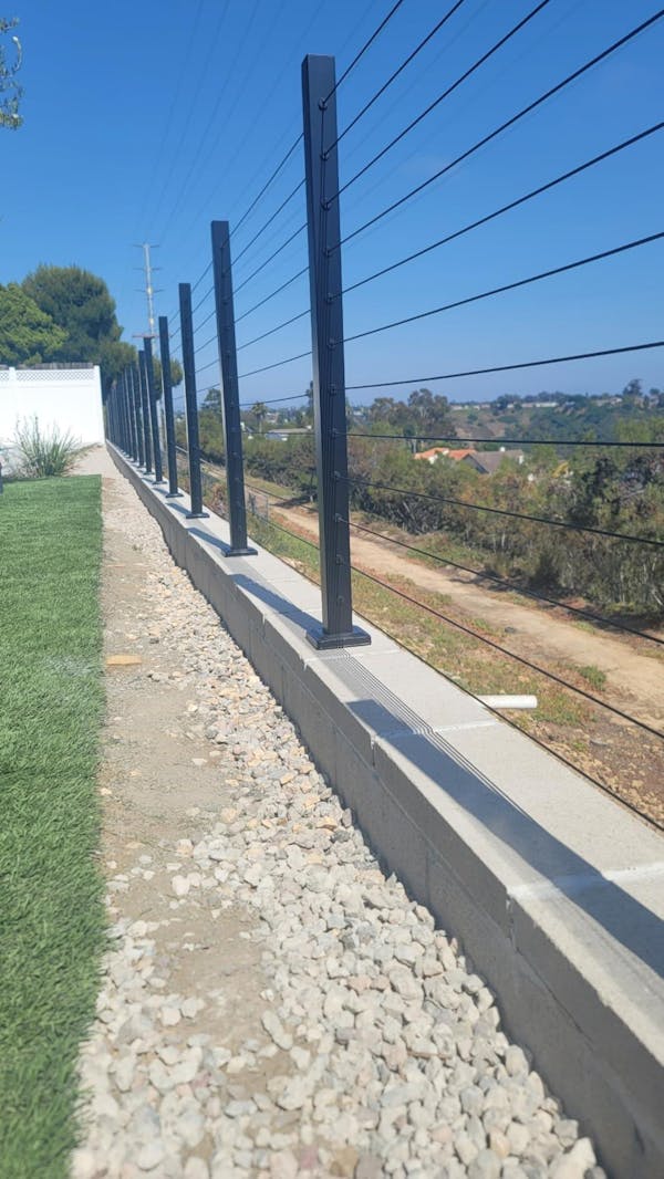 BLIKA 36" Level Drilled Cable Railing Post