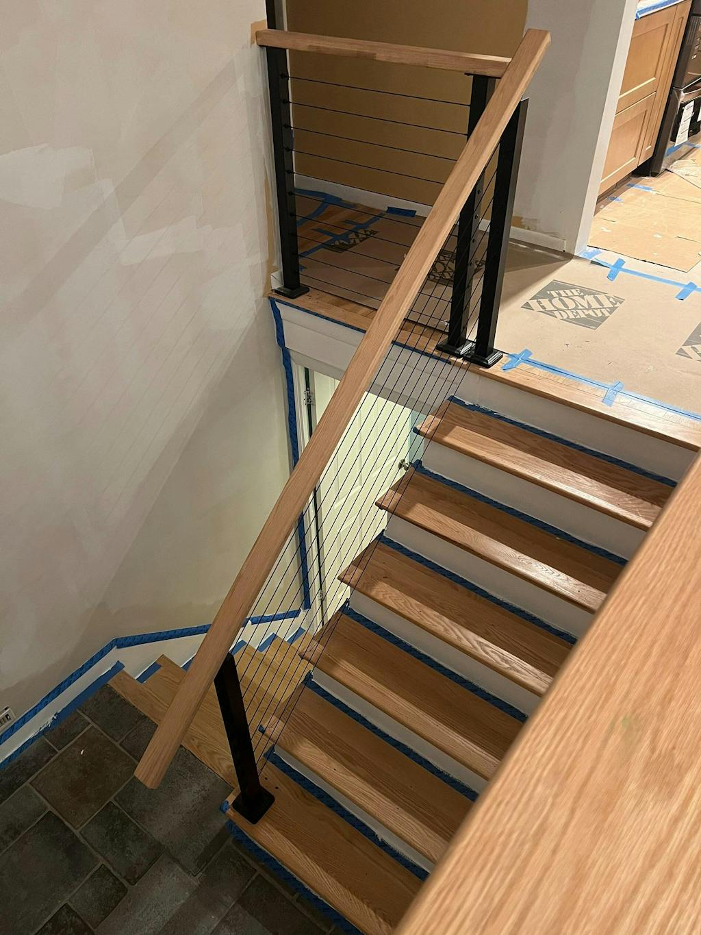 BLIKA 36" Level Drilled Cable Railing Post