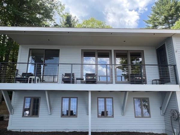 BLIKA 36'' & 42'' Black Surface Mount Cable Railing System DIY Kit (4FT - 28FT, Level Drilled, )