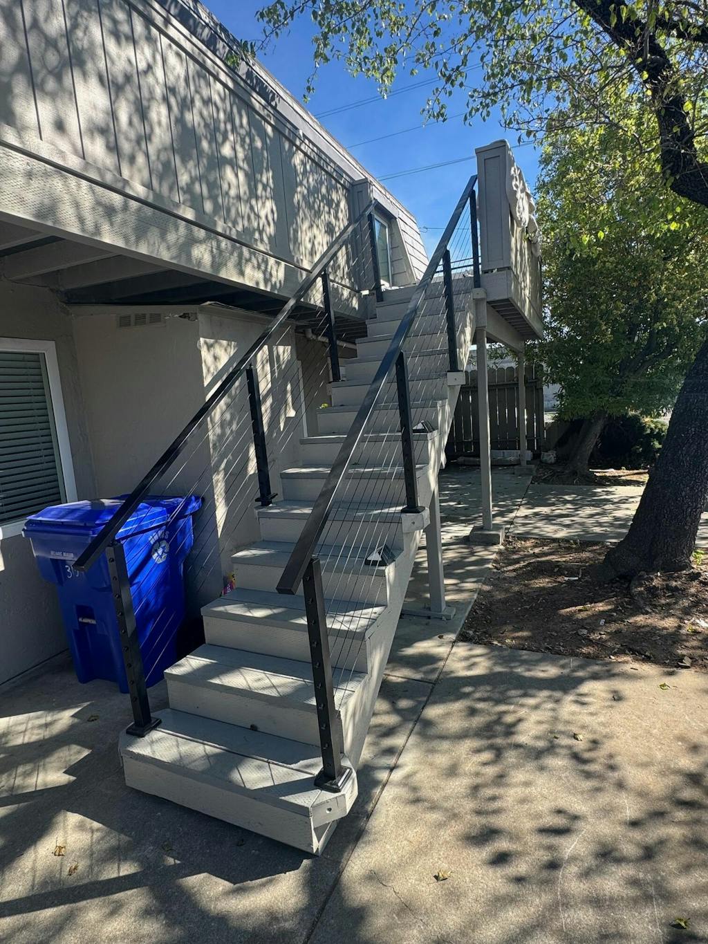 BLIKA 36'' & 42'' Black Surface Mount Stair Cable Railing System DIY Kit (4FT - 20FT, Angled Drilled)