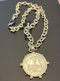 Belgium Hainaut Horse Coin Pendant, Double Horse Coin, Coin Bezel, French Coin, Art Deco Coin, Silver Coin, 4 Styles. Fast Ship