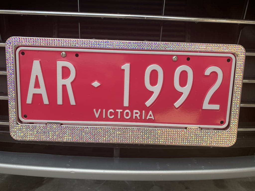 Crystal AB Bling Durable Stainless Steel Number Plate Frame Bling My Ride AU