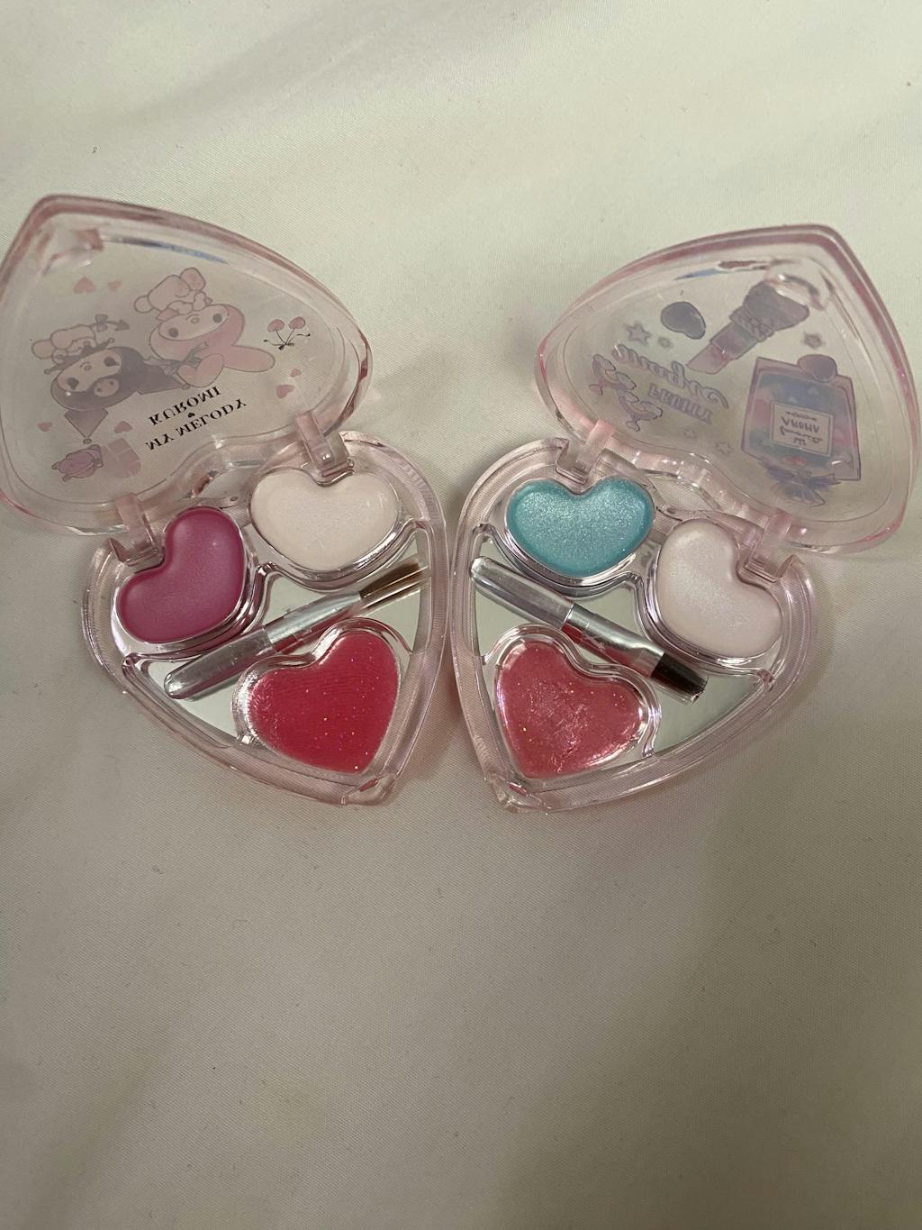Sanrio Make Heart Lip & Eyeshadow Palette My Melody & Kuromi Blippo