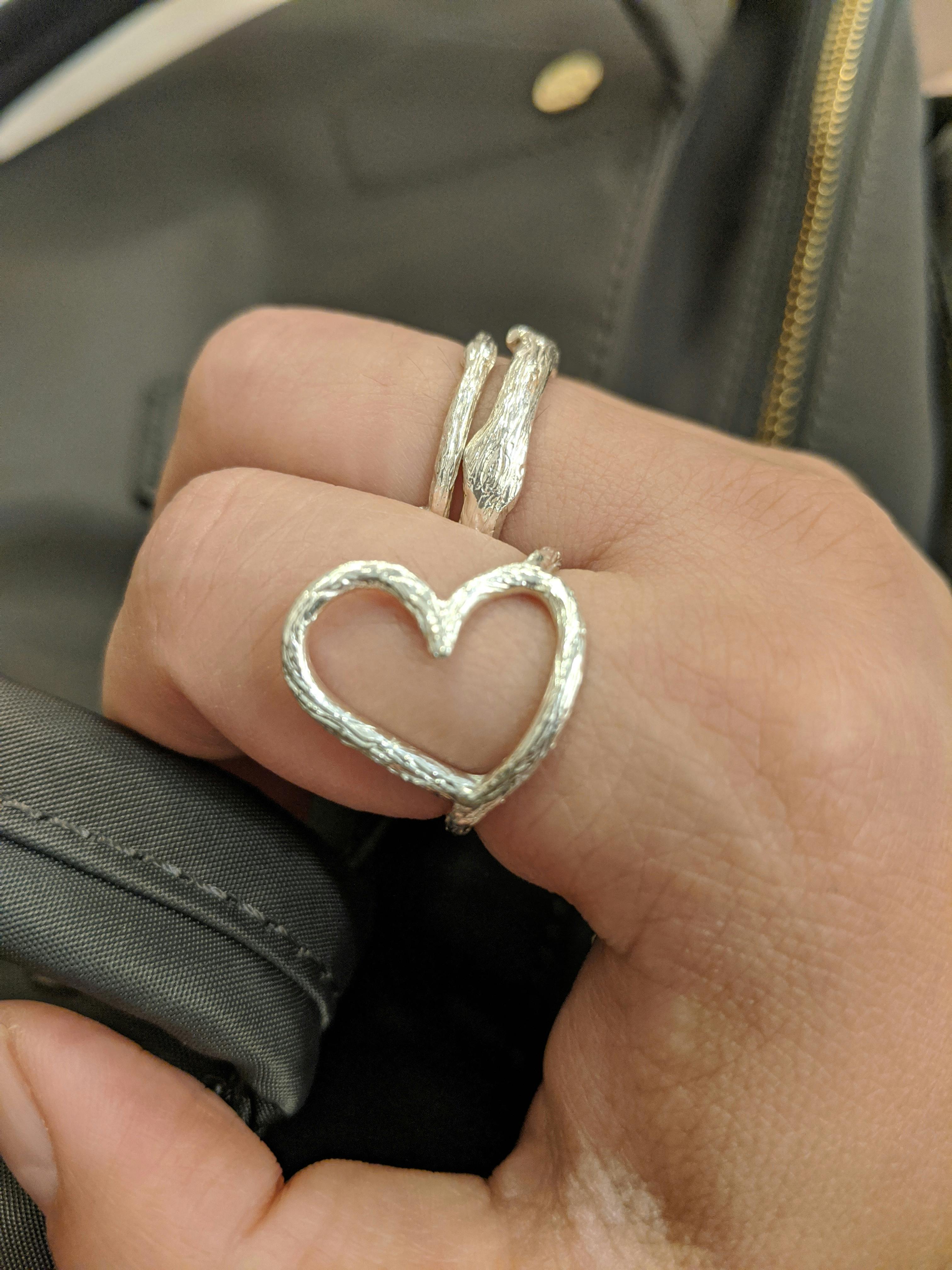 Open Heart Ring | Sideways Heart Ring | Blooming Lotus Jewelry