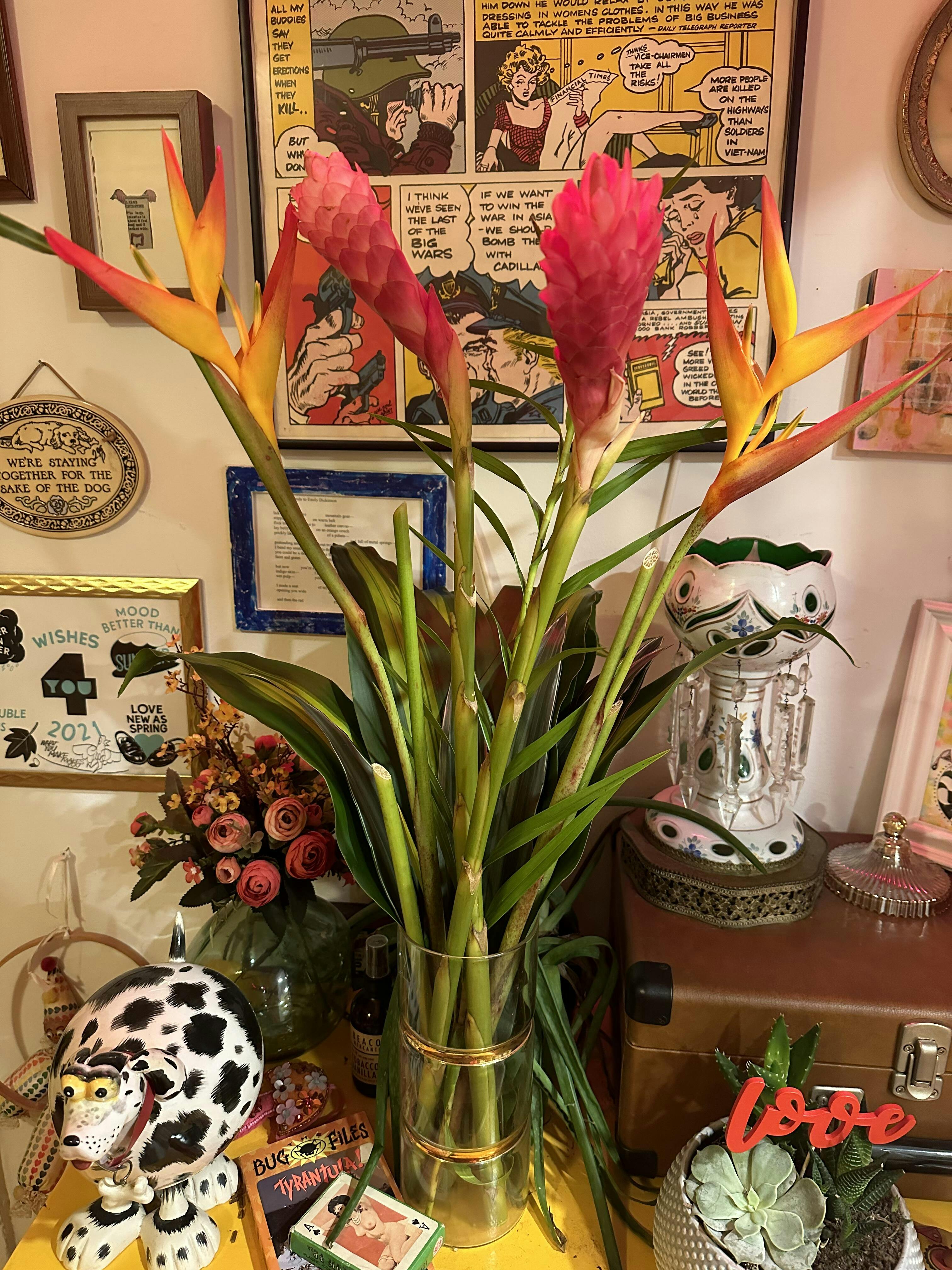 Hana Deluxe Bouquet (24 Tropical Stems plus Lush Foliage) Blooms of