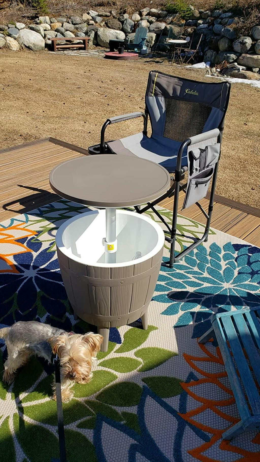 Bluu Outdoor Cool Bar Table Weather Resistant Resin