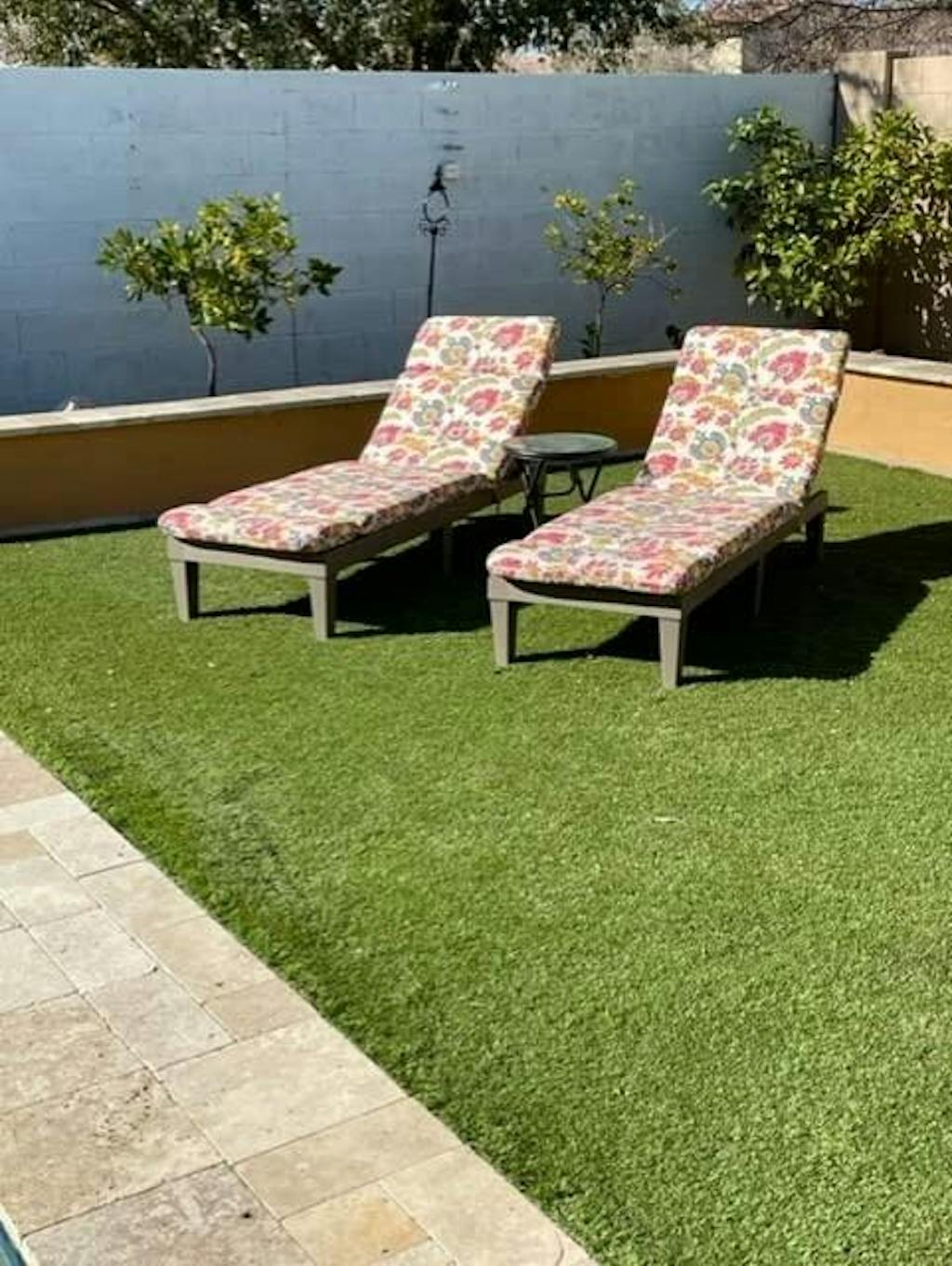 Resin Modern Outdoor Chaise Lounge in Grey Bluu