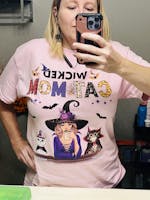 Wicked Cat Mom Personalized Shirt, Halloween Gift, Personalized Gift for Cat Lovers, Cat Mom, Cat Dad - TS283PS01