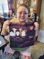 Cat Personalized All Over Tote Bag, Personalized Gift for Cat Lovers, Cat Mom, Cat Dad - TO020PS02