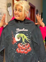 Grandma Christmas Grinch Hand Personalized Shirt, Personalized Gift for Nana, Grandma, Grandmother, Grandparents - TS022PS07re