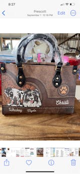 Pets Personalized Leather Handbag(Cat & Dog) - madroop