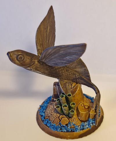 Finspan First Player Token – Flying Fish Miniature for Board Games