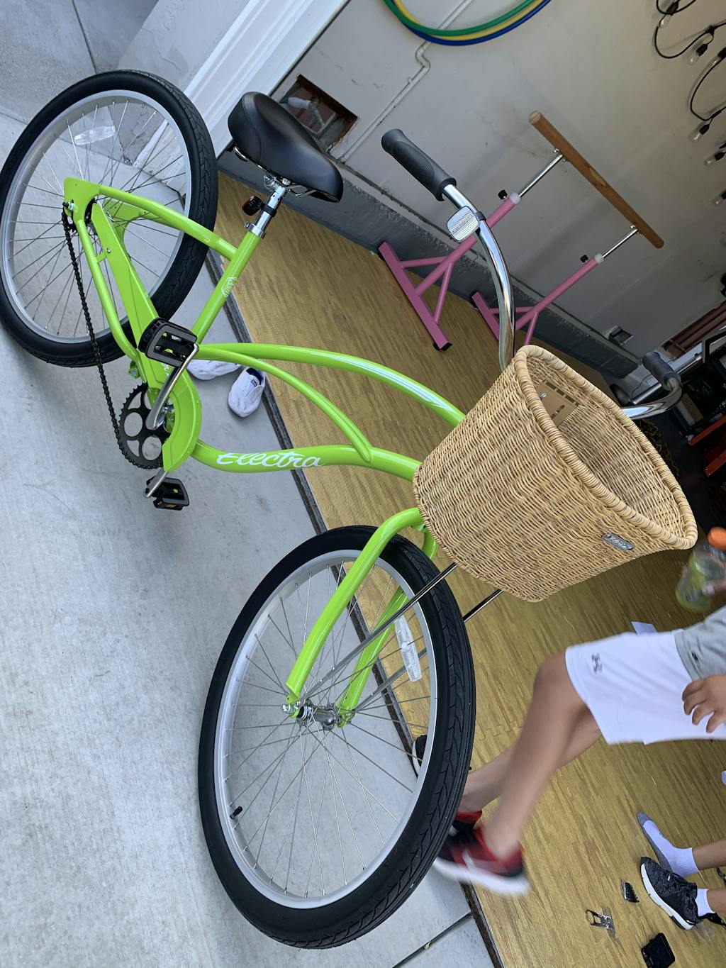 plastic woven bike basket