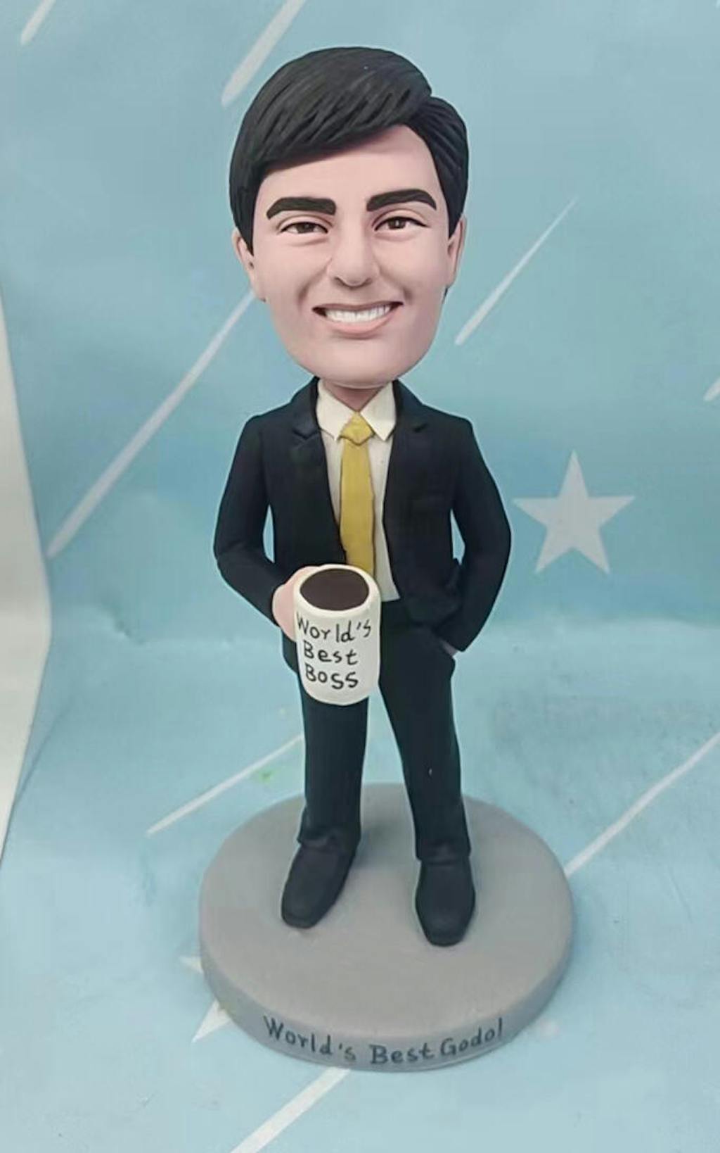 Personalized Custom Bobblehead Doll for Boss From His Photo Online