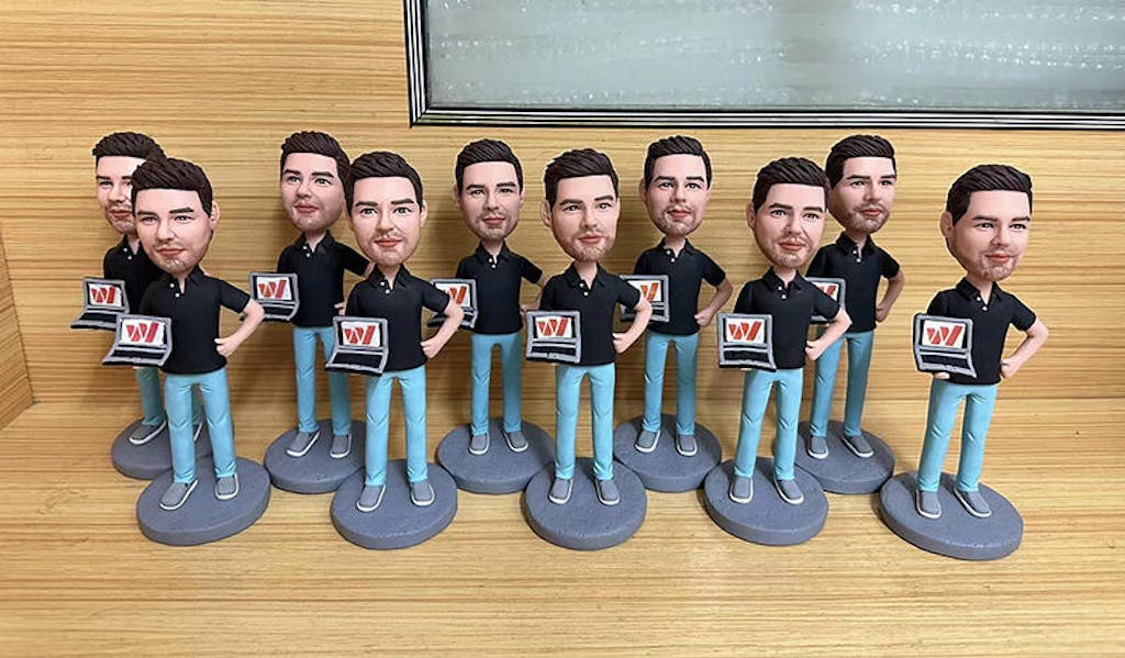 Custom Bobblehead Male Software Engineer with Computer From His Photo ...