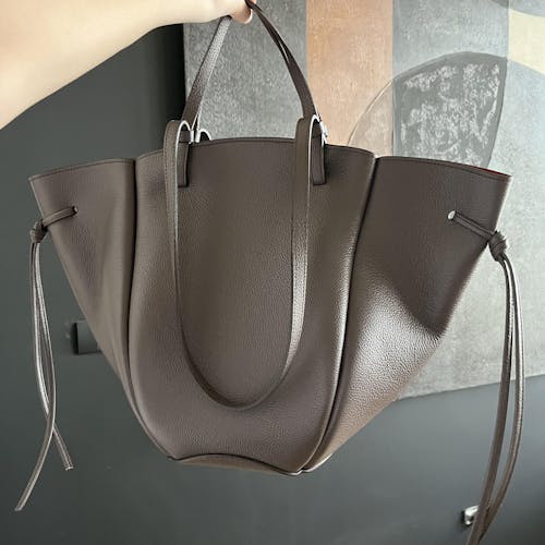 Geanta Maxi Voulez-Vous, Piele Texturata, Chocolat