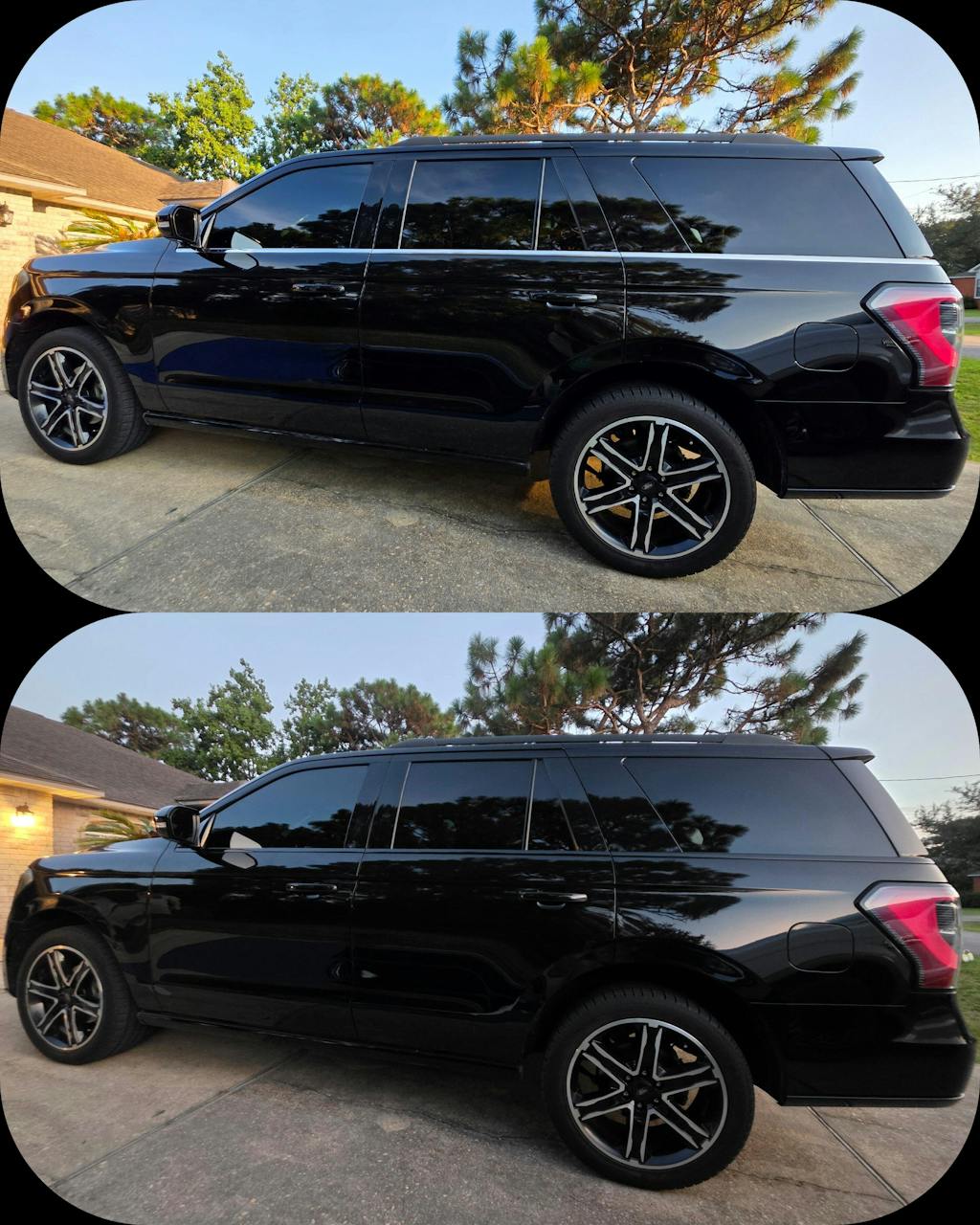 Ford Expedition 2018–2024 Window Trim Blackout Chrome Delete Kit – Precut Gloss Black Vinyl Overlays