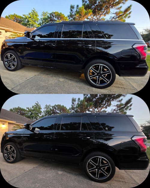 Window Vinyl Chrome Delete Trim Blackout Decal Stickers Overlay Film Fits Ford Expedition 2018-2024