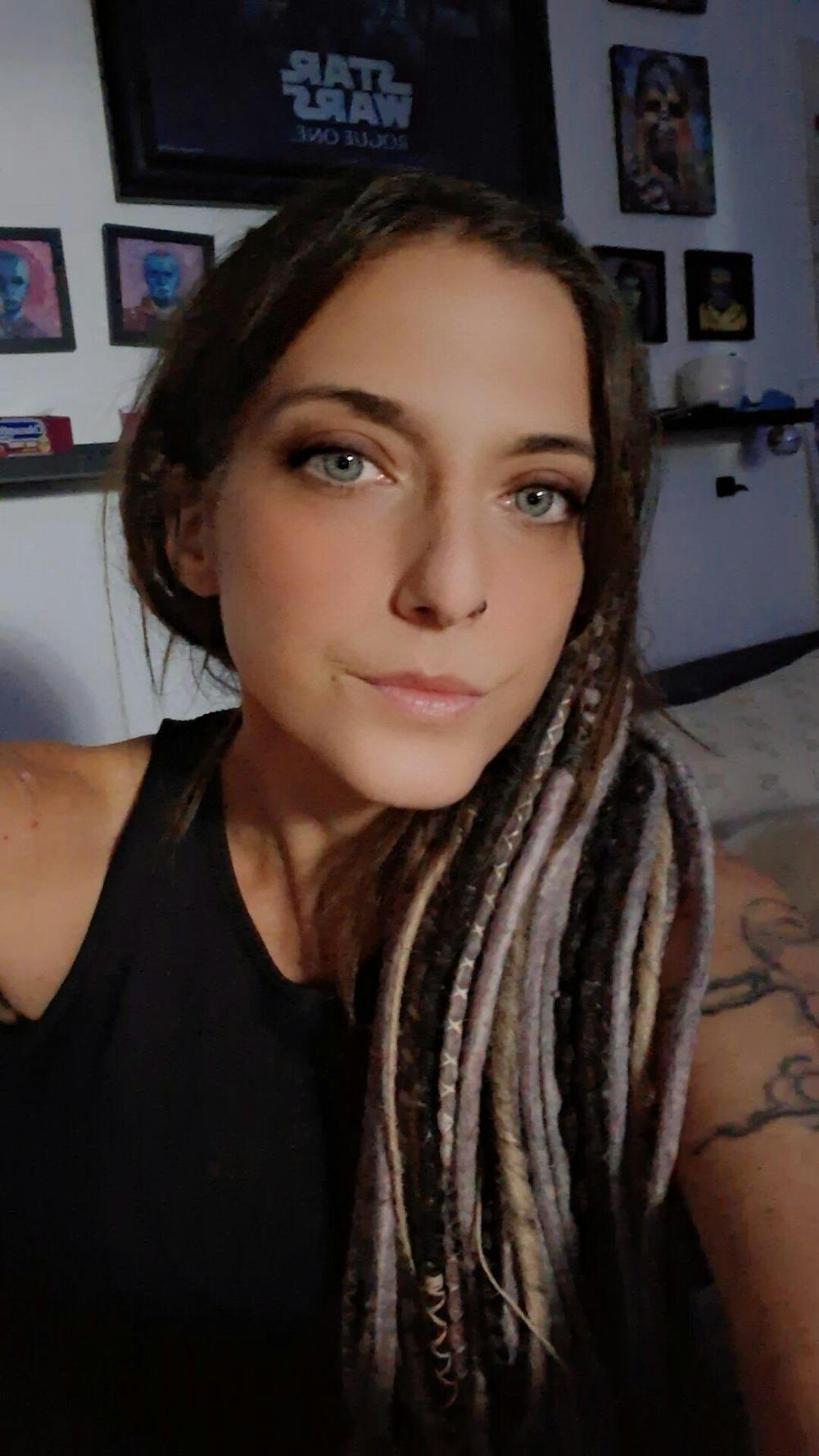 Winter flower dreadlock extensions