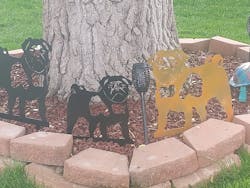 Pug Metal Silhouette