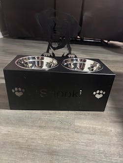 Labrador Personalized Name Pet Food Bowl Holder