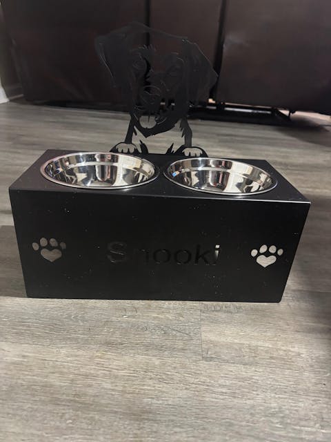 Labrador Personalized Name Pet Food Bowl Holder