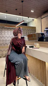 Burgundy - Haya 3 Piece Co-ord Set