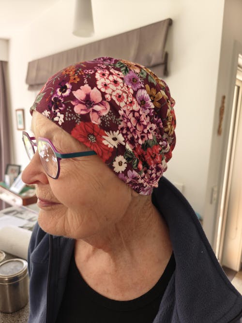 Black Flowers Softie Cap