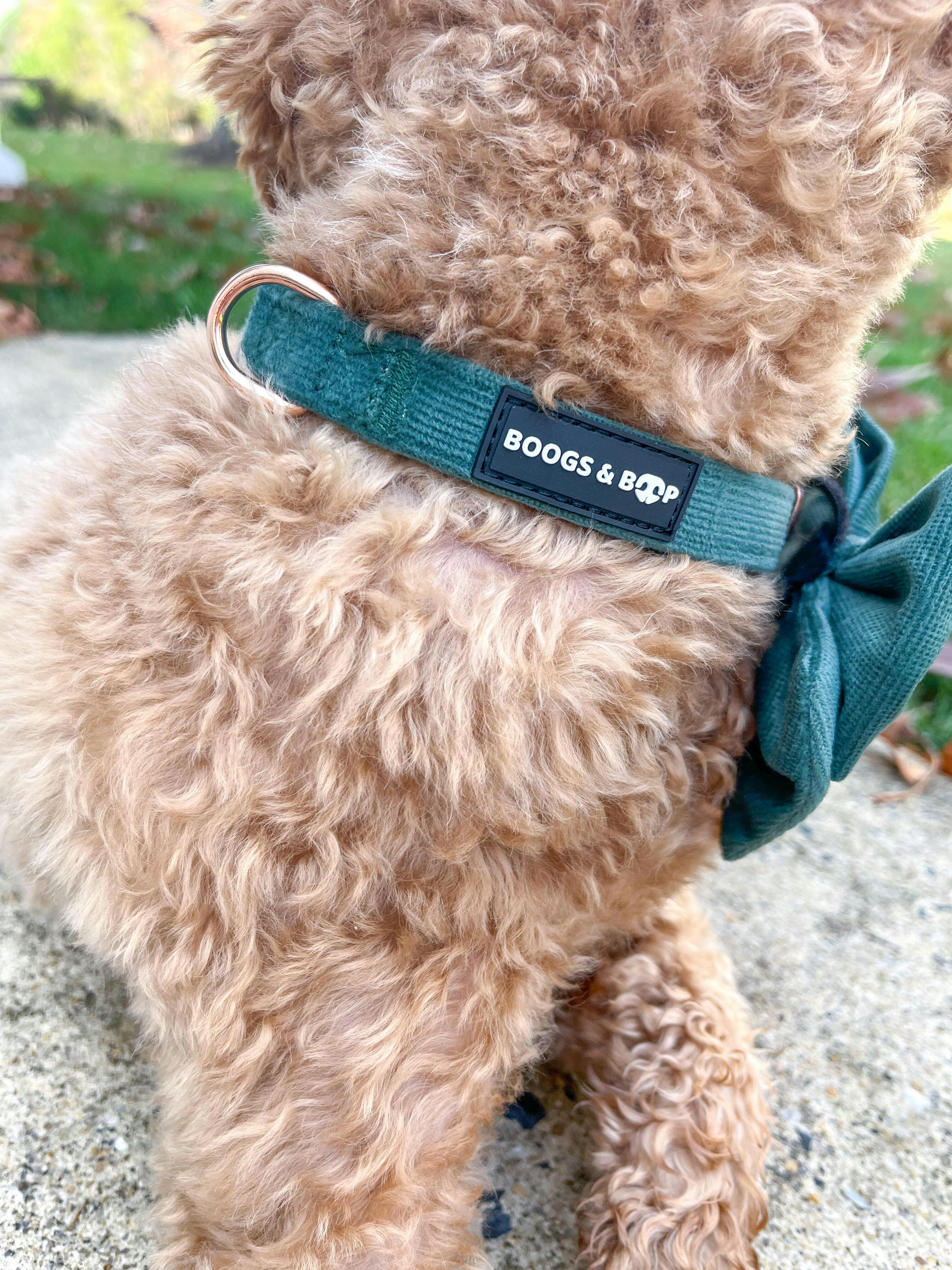 Adjustable Corduroy Dog Harness - Moss