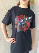 Rebellious Roses - Western Noir Tee