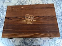 Custom Engraved Elegant Whiskey Decanter Set with Stainless Steel Stones and a Wooden Gift Box