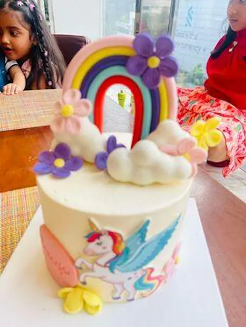 Baby Unicorn Rainbow Cake