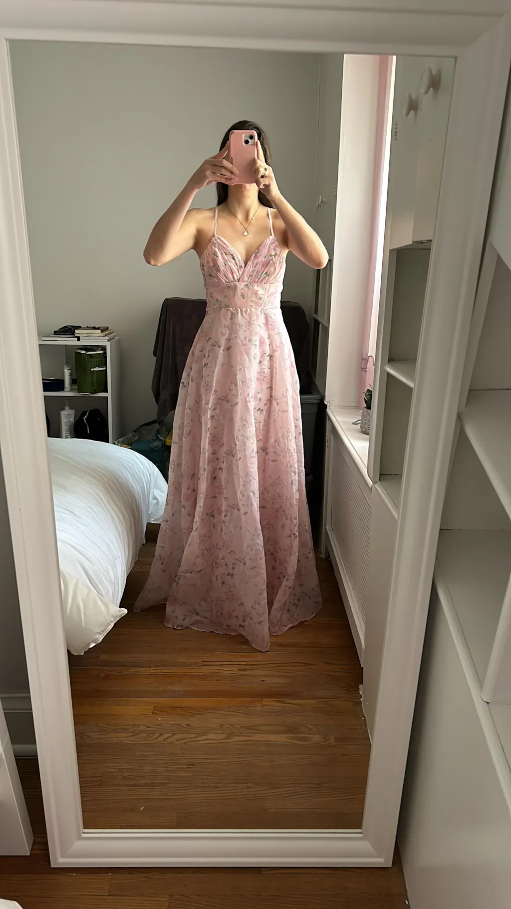 Taeyeon Pink Floral Maxi Dress | Boutique 1861