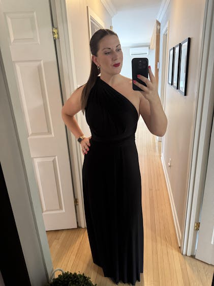 Fashion Black Bridesmaid Dresses Canada Violaine Black Convertible