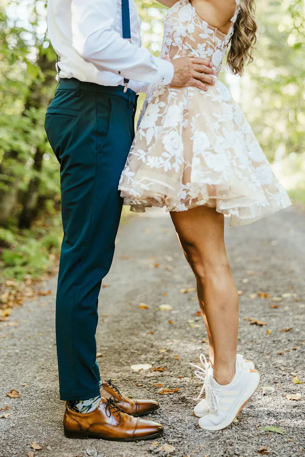 Melvina | Short A-Line Dress w/ Sequin Flowers