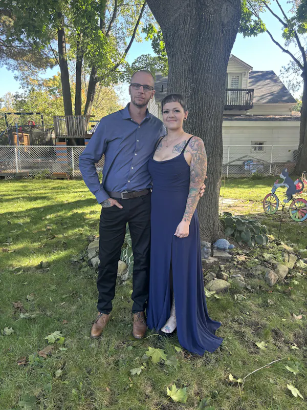 Kieran Navy | A-Line Maxi Dress w/ Lace