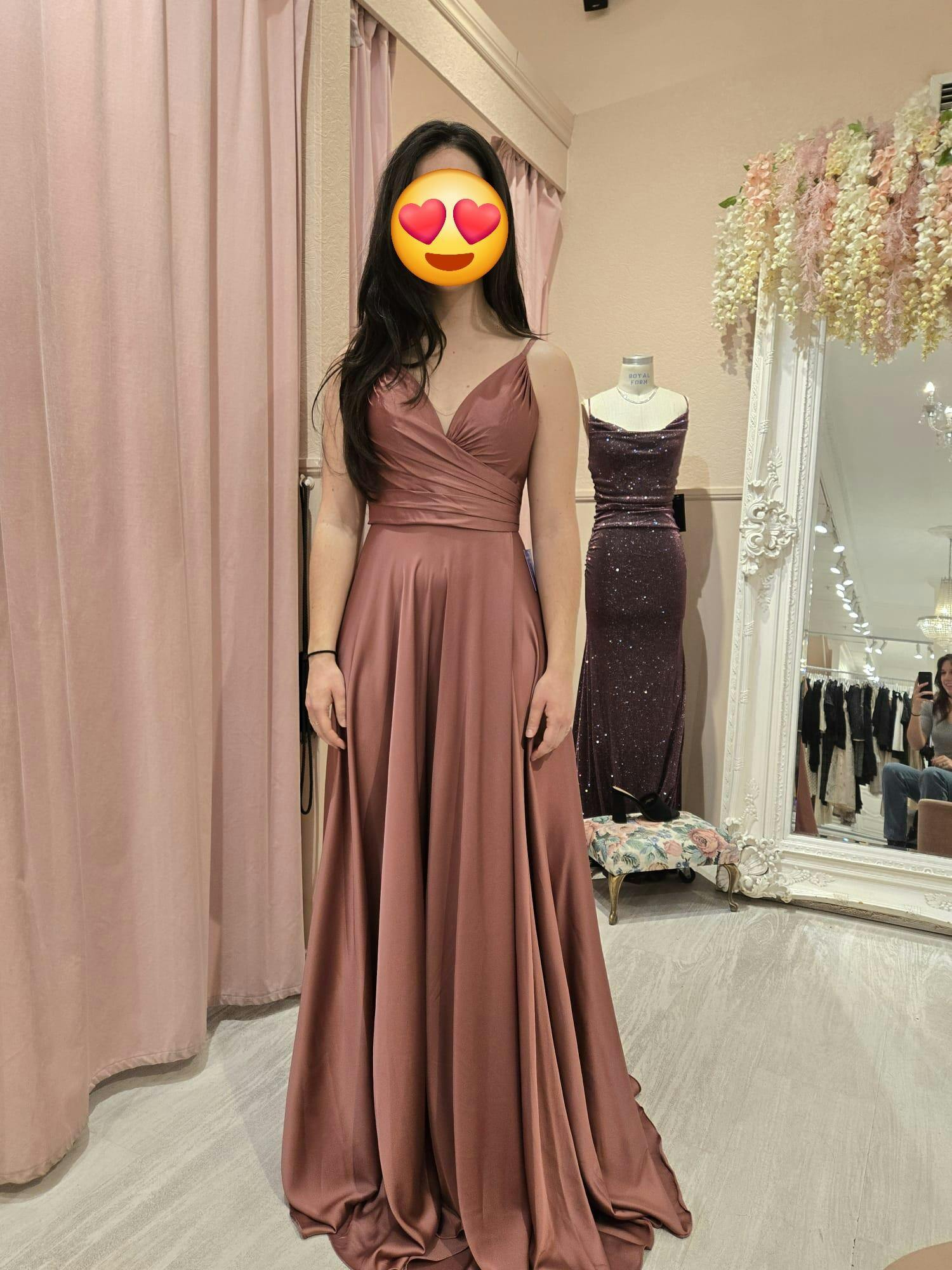 Lizza Green Satin Maxi Dress with Slit | Boudoir 1861